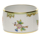 Hand-painted Herend Queen Victoria Napkin Ring in fine porcelain, 2.25in D, on a white background