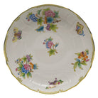 Hand-painted Herend Queen Victoria Open Vegetable Bowl in fine porcelain, 10.5in D, on a white background