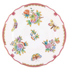 Hand-painted Herend Queen Victoria (Pink) Dinner Plate in fine porcelain, 10.5in D, on a white background