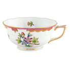 Hand-painted Herend Queen Victoria (Pink) Tea Cup Cup & Saucer Set in fine porcelain, on a white background