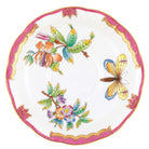 Hand-painted Herend Queen Victoria (Pink) Tea Saucer Cup & Saucer Set in fine porcelain, 6in D, on a white background