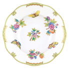 Hand-painted Herend Queen Victoria Rim Soup Plate Soup Plates & Rimmed Soup Bowl in fine porcelain, 8in D, on a white background
