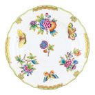 Hand-painted Herend Queen Victoria Salad Plate in fine porcelain, 7.5in D, on a white background