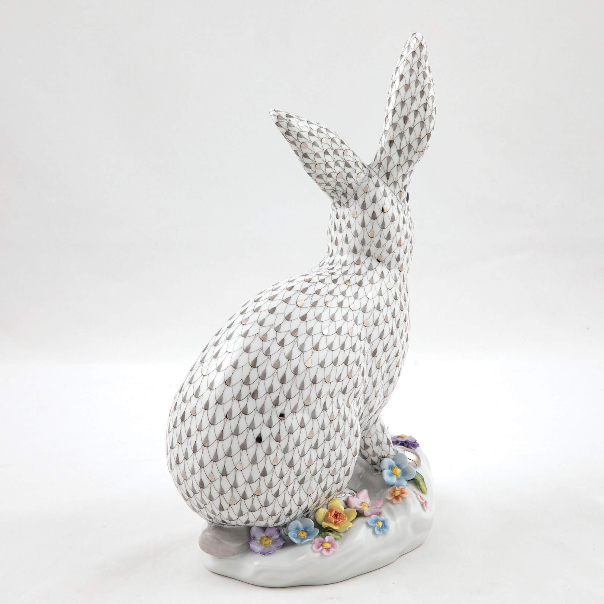 Herend Rabbit with Applied Flowers Figurine — additional view