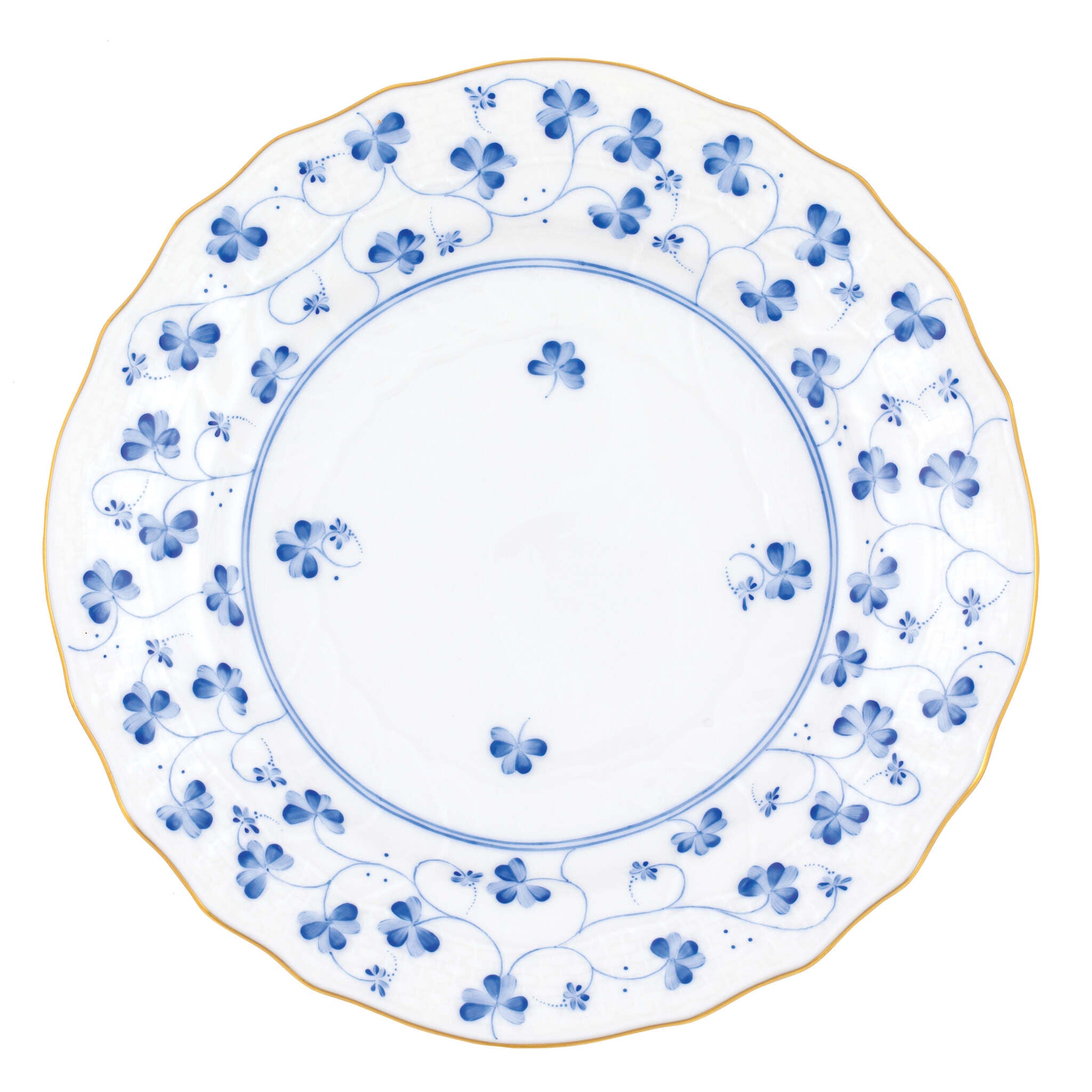 Hand-painted Herend Rachael Bread and Butter Plate in fine porcelain, 6in D, on a white background