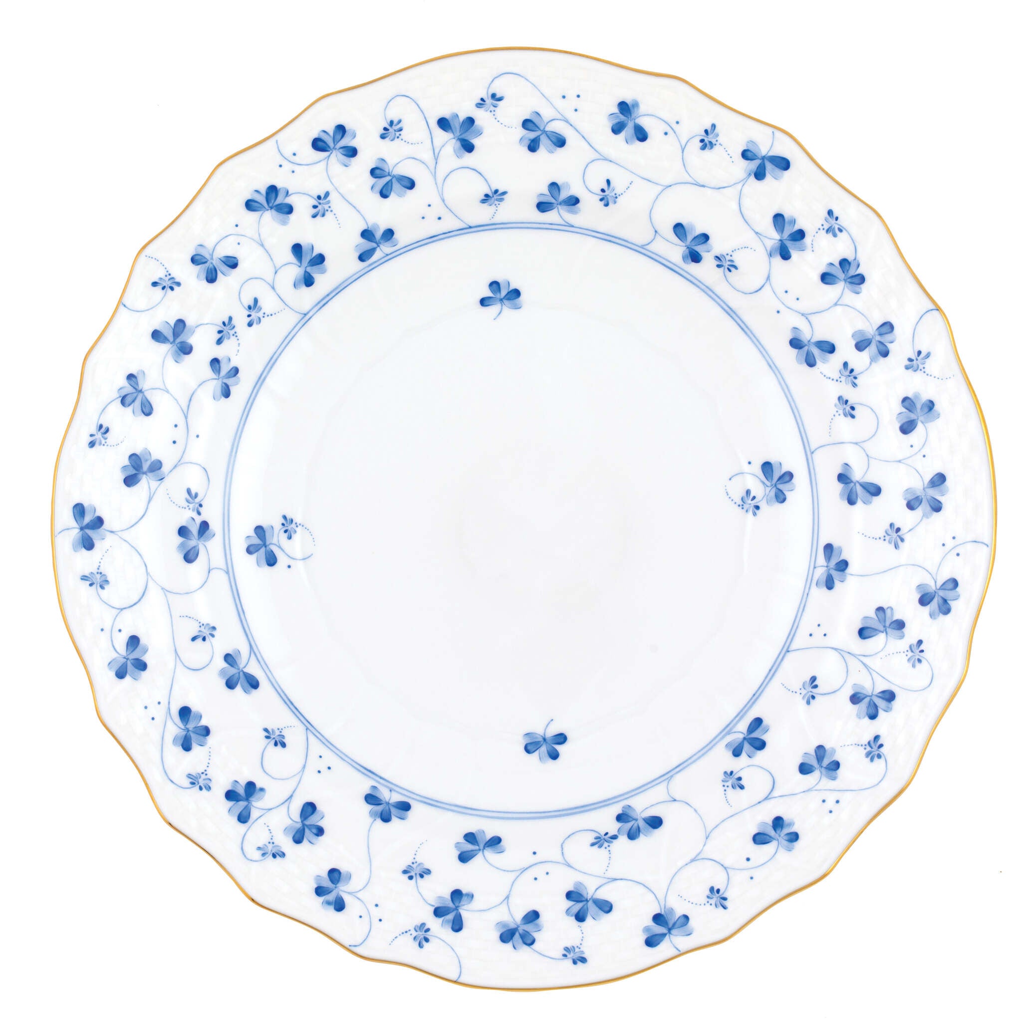 Hand-painted Herend Rachael Salad Plate in fine porcelain, 7.5in D, on a white background