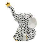 Herend Reach For the Stars Figurine porcelain figurine painted in the Black fishnet pattern