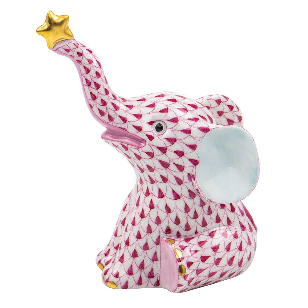 Reach For the Stars Figurine in hand-painted Raspberry porcelain by Herend of Hungary