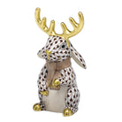 Herend Reindeer Rabbit Figurine porcelain figurine painted in the Chocolate fishnet pattern