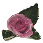 Herend Rose on Leaf Table Place Cards & Place Card Holder porcelain figurine painted in the Pink fishnet pattern