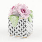 Herend Roses in Vase Figurine – Black, alternate view