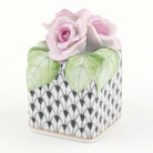 Herend Roses in Vase Figurine – Black, alternate view