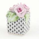 Herend Roses in Vase Figurine – Black, alternate view