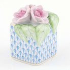 Herend Roses in Vase Figurine – Blue, alternate view