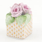 Herend Roses in Vase Figurine – Butterscotch, alternate view