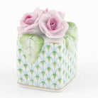 Herend Roses in Vase Figurine – Key Lime, alternate view