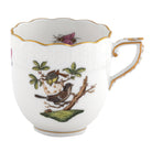 Hand-painted Herend Rothschild Bird After Dinner Cup - Motif 01 in fine porcelain, on a white background