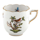 Hand-painted Herend Rothschild Bird After Dinner Cup - Motif 03 in fine porcelain, on a white background