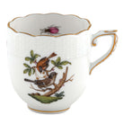 Hand-painted Herend Rothschild Bird After Dinner Cup - Motif 04 in fine porcelain, on a white background