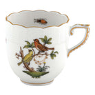 Hand-painted Herend Rothschild Bird After Dinner Cup - Motif 06 in fine porcelain, on a white background