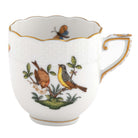 Hand-painted Herend Rothschild Bird After Dinner Cup - Motif 07 in fine porcelain, on a white background