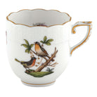 Hand-painted Herend Rothschild Bird After Dinner Cup - Motif 08 in fine porcelain, on a white background