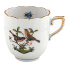 Hand-painted Herend Rothschild Bird After Dinner Cup - Motif 09 in fine porcelain, on a white background
