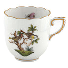 Hand-painted Herend Rothschild Bird After Dinner Cup - Motif 11 in fine porcelain, on a white background