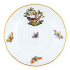 Hand-painted Herend Rothschild Bird After Dinner Saucer - Motif 02 in fine porcelain, 4.5in D, on a white background