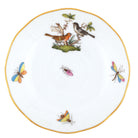Hand-painted Herend Rothschild Bird After Dinner Saucer - Motif 05 in fine porcelain, 4.5in D, on a white background