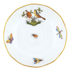 Hand-painted Herend Rothschild Bird After Dinner Saucer - Motif 07 in fine porcelain, 4.5in D, on a white background