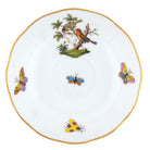 Hand-painted Herend Rothschild Bird After Dinner Saucer - Motif 10 in fine porcelain, 4.5in D, on a white background