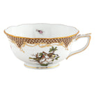 Herend Rothschild Bird Brown Border Tea Cup Cup & Saucer Set, alternate view