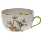 Hand-painted Herend Rothschild Bird Canton Cup Teacup in fine porcelain,, Motif 5, on a white background