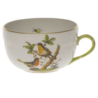 Hand-painted Herend Rothschild Bird Canton Cup Teacup in fine porcelain,, Motif 8, on a white background