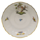 Hand-painted Herend Rothschild Bird Canton Saucer in fine porcelain, 5.5in D,, Motif 10, on a white background