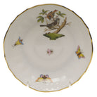 Hand-painted Herend Rothschild Bird Canton Saucer in fine porcelain, 5.5in D,, Motif 4, on a white background