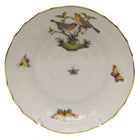 Hand-painted Herend Rothschild Bird Canton Saucer in fine porcelain, 5.5in D,, Motif 9, on a white background