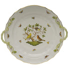 Herend Rothschild Bird Chop Plate with Handles, alternate view