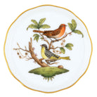 Hand-painted Herend Rothschild Bird Coaster in fine porcelain, 4in D,, Motif 3, on a white background