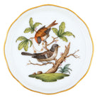Hand-painted Herend Rothschild Bird Coaster in fine porcelain, 4in D,, Motif 4, on a white background