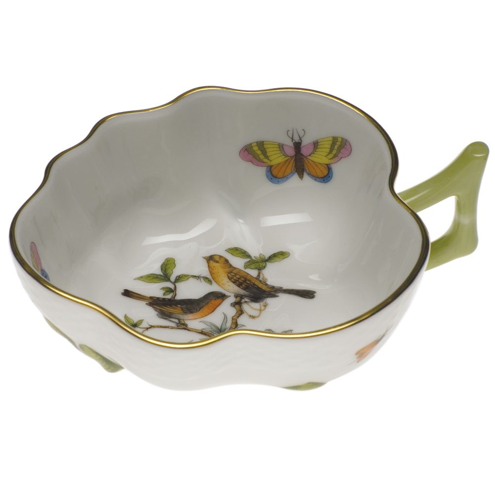 Herend Rothschild Bird Deep Leaf Dish, alternate view