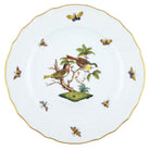 Hand-painted Herend Rothschild Bird Dinner Plate in fine porcelain, 10.5in D,, Motif 11, on a white background