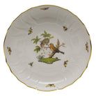 Hand-painted Herend Rothschild Bird Open Vegetable Bowl in fine porcelain, 10.5in D, on a white background