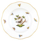 Hand-painted Herend Rothschild Bird Rim Soup Plate Soup Plates & Rimmed Soup Bowl in fine porcelain, 8in D,, Motif 1, on a white background