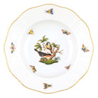 Hand-painted Herend Rothschild Bird Rim Soup Plate Soup Plates & Rimmed Soup Bowl in fine porcelain, 8in D,, Motif 2, on a white background