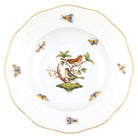 Hand-painted Herend Rothschild Bird Rim Soup Plate Soup Plates & Rimmed Soup Bowl in fine porcelain, 8in D,, Motif 3, on a white background