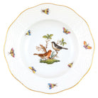 Hand-painted Herend Rothschild Bird Rim Soup Plate Soup Plates & Rimmed Soup Bowl in fine porcelain, 8in D,, Motif 5, on a white background