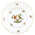 Hand-painted Herend Rothschild Bird Rim Soup Plate Soup Plates & Rimmed Soup Bowl in fine porcelain, 8in D,, Motif 7, on a white background