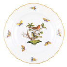 Hand-painted Herend Rothschild Bird Salad Plate in fine porcelain, 7.5in D,, Motif 3, on a white background